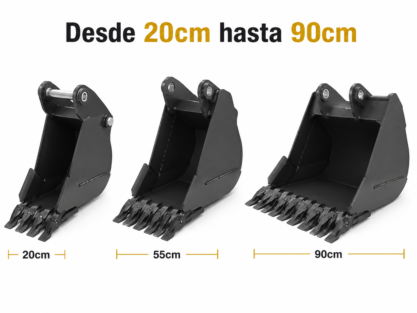 Cucharones para Miniexcavadora - Desde 20cm hasta 90cm